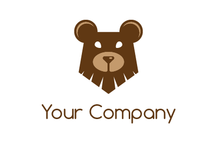 grizzly bear face animal logo