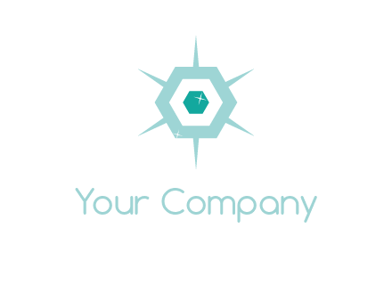 hexagon gemstones jewelry logo