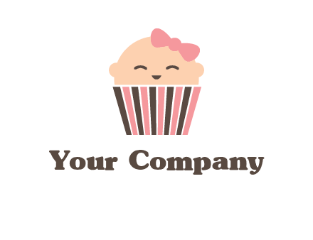 baby in basket child care logo