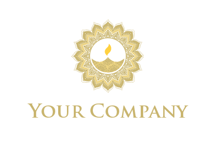 rangoli with lamp logo