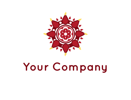 rangoli pattern in religious logo